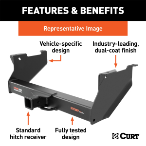 CURT - Commercial Duty Class 5 Hitch, 2-1/2", Select Ford F350, F450, F550, F650 - Image 4