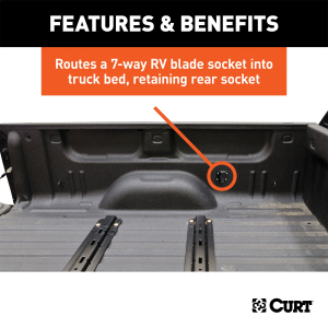 CURT - 10' Custom Wiring Extension Harness (Adds 7-Way RV Blade to Truck Bed, Packaged) - Image 3