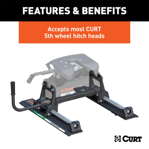 CURT - CURT 16550 R20 5th Wheel Roller for Short Bed Trucks, 20,000 lbs - Image 5