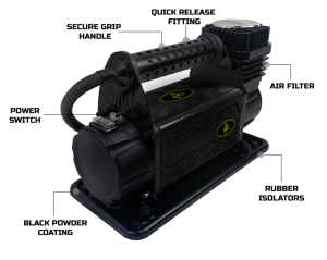 Overland Vehicle Systems - OVS | EGOI Air Compressor System 5.6 CFM With Storage Bag, Hose & Attachments - Image 3