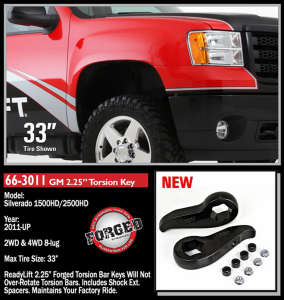 ReadyLift - ReadyLIFT | 2011-2018 Chevrolet/GMC 2500/3500HD 2.25'' Front Leveling Kit (Forged Torsion Key) | 66-3011 - Image 2