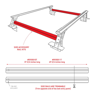 Go Rhino - Go Rhino | XRS Cross Bars 37 3/4" Side Rail Accessory Kit | 5935010T - Image 3