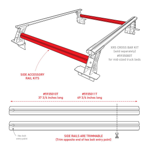 Go Rhino - Go Rhino | XRS Cross Bars 49 3/4" Side Rail Accessory Kit | 5935011T - Image 4