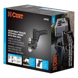 CURT - Adjustable Trailer Hitch Ball Mount with Dual Ball, 2" Shank, 15K - Image 7