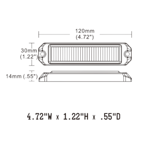 ARC Lighting - ARC Lighting | BuiltBright™ 4" Surface Mount Slim Strobe Light; Amber/White | BB6110B - Image 1